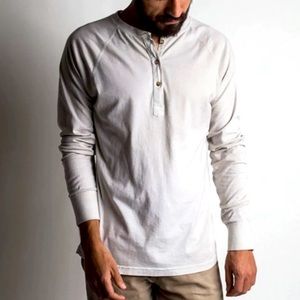 Pistol Lake Cotton Henley in Cream